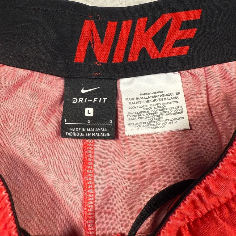 Nike Dri-FIT Jersey Athletic Shorts Running‎ Training Gym Activewear Red Large